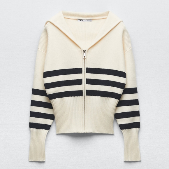 NWT Zara Stripe Knit Cardigan - 5536/031 - Picture 6 of 10